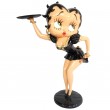 Statue betty boop en résine serveuse robe noire 50 cm