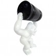 Statue en résine Donkey Kong gorille singe blanc avec tonneau 45 cm