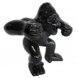 Statue en résine gorille singe agressif noir 36 cm