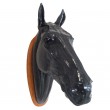 Statue murale tête de CHEVAL noire en résine - 75 cm