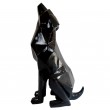 Statue origami en résine loup noir XXL 155 cm