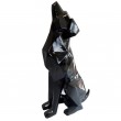 Statue origami en résine loup noir XXL 155 cm