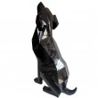 Statue origami en résine loup noir XXL 155 cm