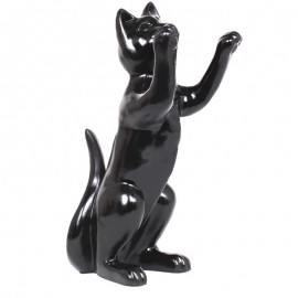 Statue en résine CHAT noir - 55 cm