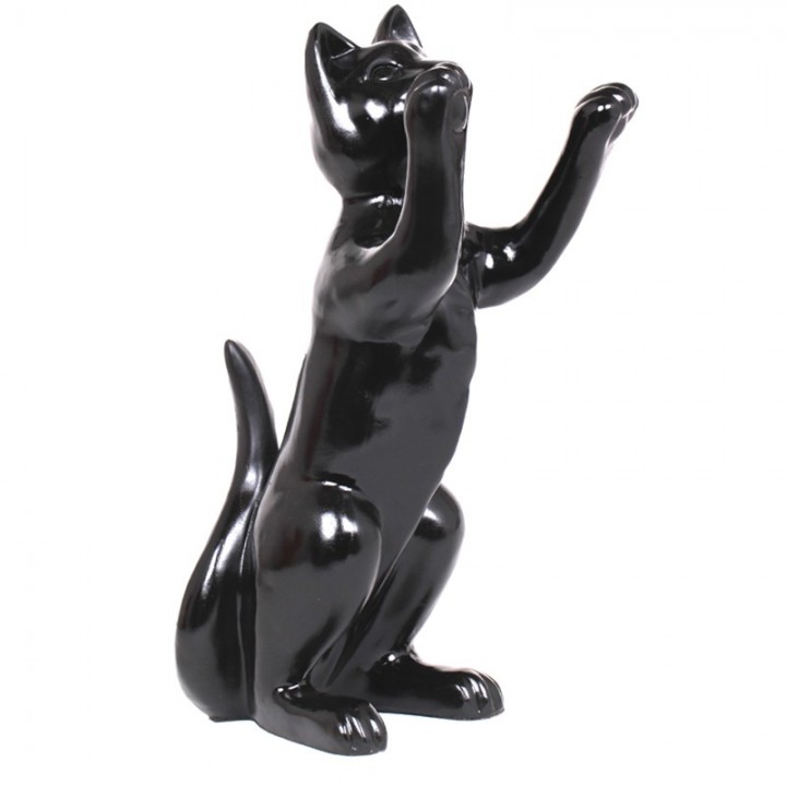 Statuette chat noir