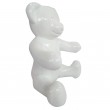 Statue Ours blanc assis en résine - 32 cm