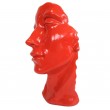 Statue visage DE FEMME en résine rouge - 50 cm