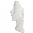 Statue visage DE FEMME en résine couleur blanche - 50 cm