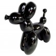 Statue chien ballon en résine noire Alban - 28 cm