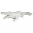 Statue en résine crocodile blanc - 42 cm