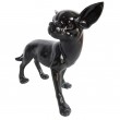 Statue en résine CHIEN chihuahua noir - 35 cm