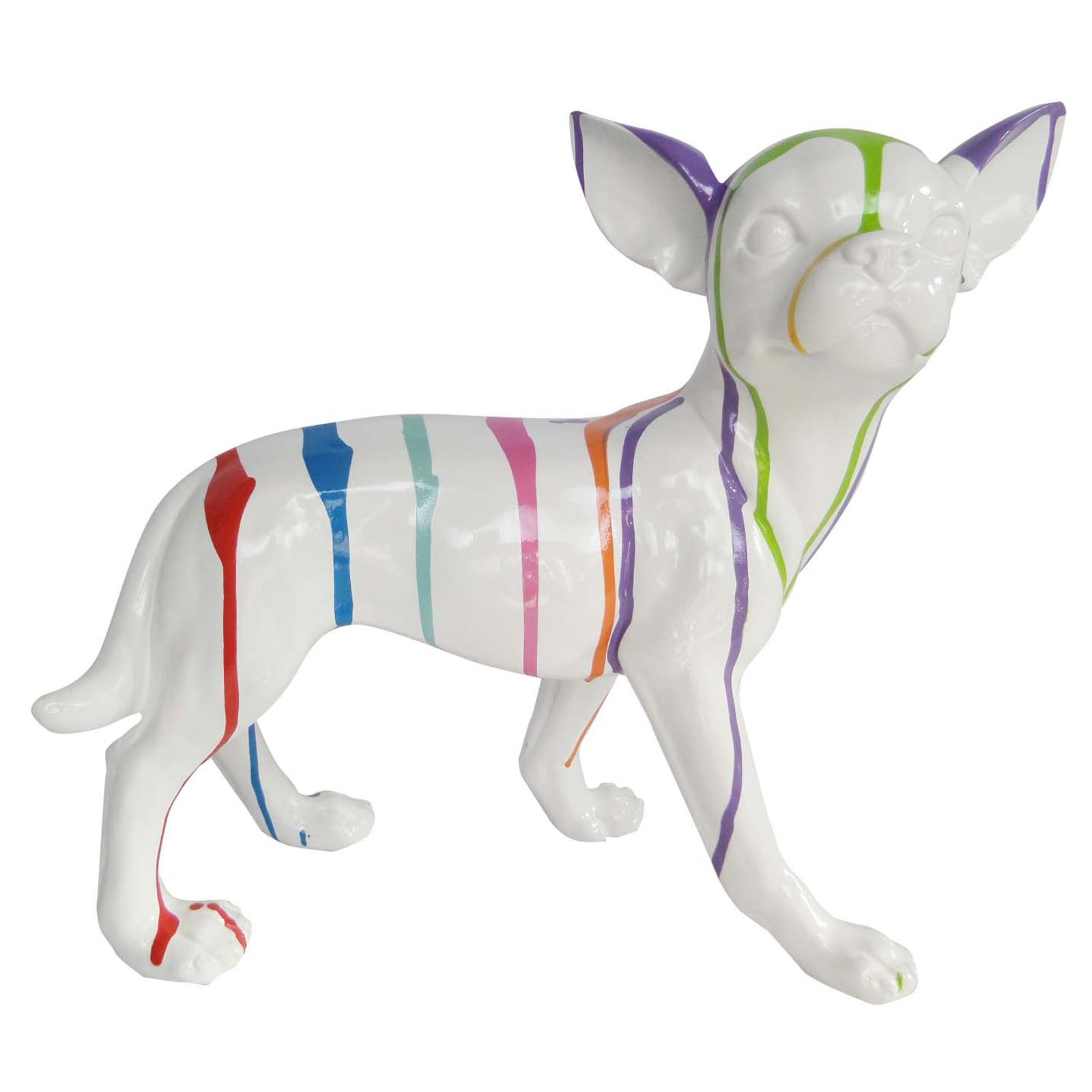 Statue en résine pingouin multicolore fond blanc 94 cm H 94 L 52 l 40 Multicolore - Maison