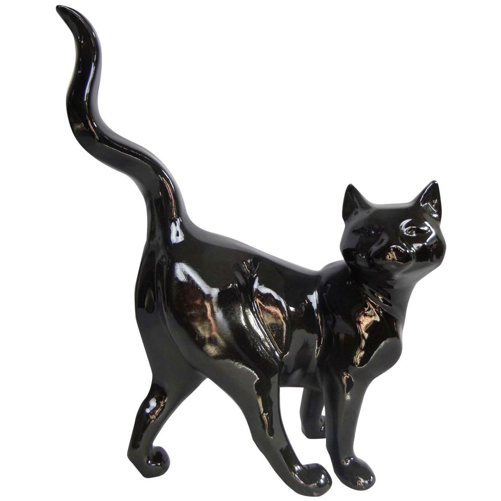 Figurine de chat noir en résine - Décoration divers - au-chat-heureux