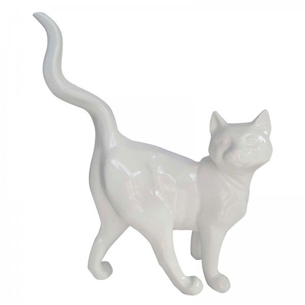 Figurine chat, blanc