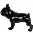 Statue chien en résine bouledogue Français debout noir - 40 cm