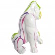 statue en résine singe gorille protecteur multicolore fond blanc - 36 cm