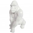 statue en résine singe gorille protecteur blanc - 36 cm
