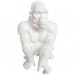 statue gorille résine singe protecteur blanc - 36 cm