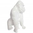 statue en résine singe gorille protecteur blanc - 36 cm