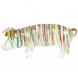 Statue en résine cochon multicolore fond blanc - Vincent - 60 cm