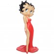 Statue en résine Betty Boop en robe de soirée rouge 95 cm