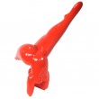 Statue femme design moderne en résine rouge gymnaste - 110 cm