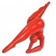 Statue femme design moderne en résine rouge gymnaste - 110 cm