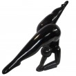 Statue femme design moderne en résine noire gymnaste - 110 cm