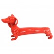 Statue chien teckel rouge en résine - 60 cm