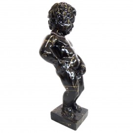 Statue en résine dorée et noire le célèbre Manneken-Pis 60 cm