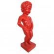 Statue en résine rouge le célèbre Manneken-Pis 45 cm