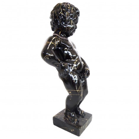 Statue en résine noire et doré le célèbre Manneken-Pis 45 cm