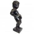 Statue Manneken-Pis en résine noire et doré le célèbre Belge 45 cm