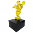 Statue en résine Mickey multicolore fond jaune 80 cm