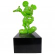 Statue en résine Mickey multicolore fond vert 80 cm