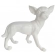 Statue en résine CHIEN chihuahua blanc - 35 cm