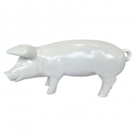 Statue en résine cochon blanc - Felix - 60 cm