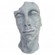 Statue visage DE FEMME en résine couleur béton - 50 cm
