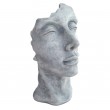Statue visage résine FEMME couleur béton 50 cm