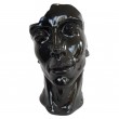 Statue visage DE FEMME en résine noire - 50 cm