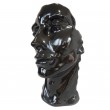 Statue visage DE FEMME en résine noire - 50 cm