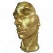 Statue visage DE FEMME en résine doré - 50 cm