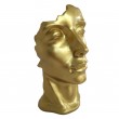 Statue visage DE FEMME en résine doré - 50 cm