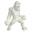Statue boxeur en résine Donkey Kong gorille singe blanc 50 cm