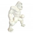 Statue gorille résine boxeur en résine singe blanc 50 cm