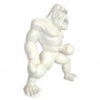 Statue boxeur en résine Donkey Kong gorille singe blanc 50 cm