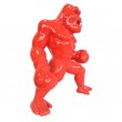 Statue boxeur en résine Donkey Kong gorille singe rouge 50 cm
