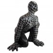 Statue en résine spiderman accroupi noir 35 cm
