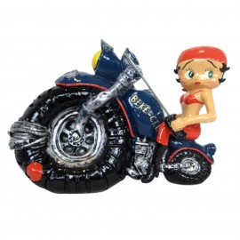 Statue en résine Betty Boop sur moto 38 cm