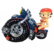 Statue en résine Betty Boop sur moto 38 cm